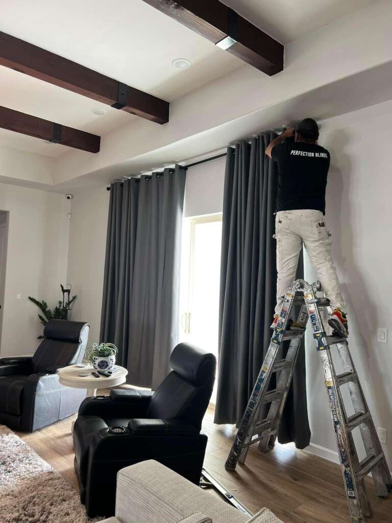 Window treatment installation – Perfection Blinds project photo 2