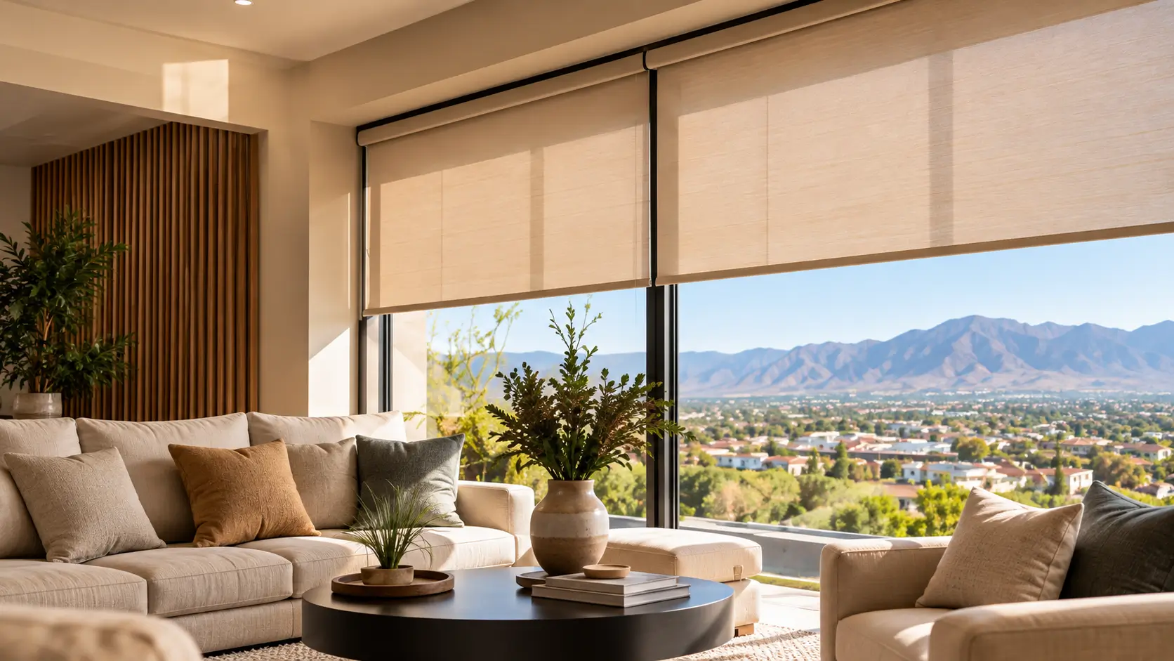 Professional installation of custom window treatments